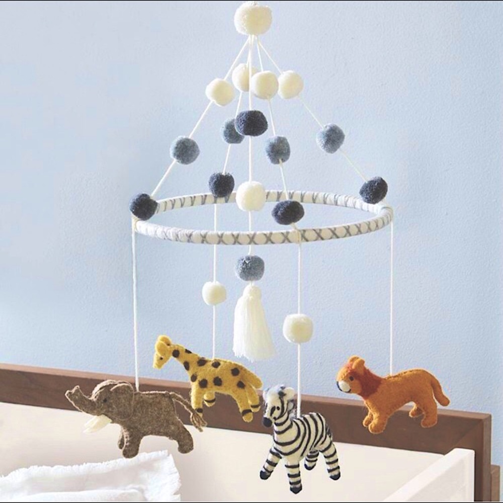 Felt Safari Baby Crib Mobile